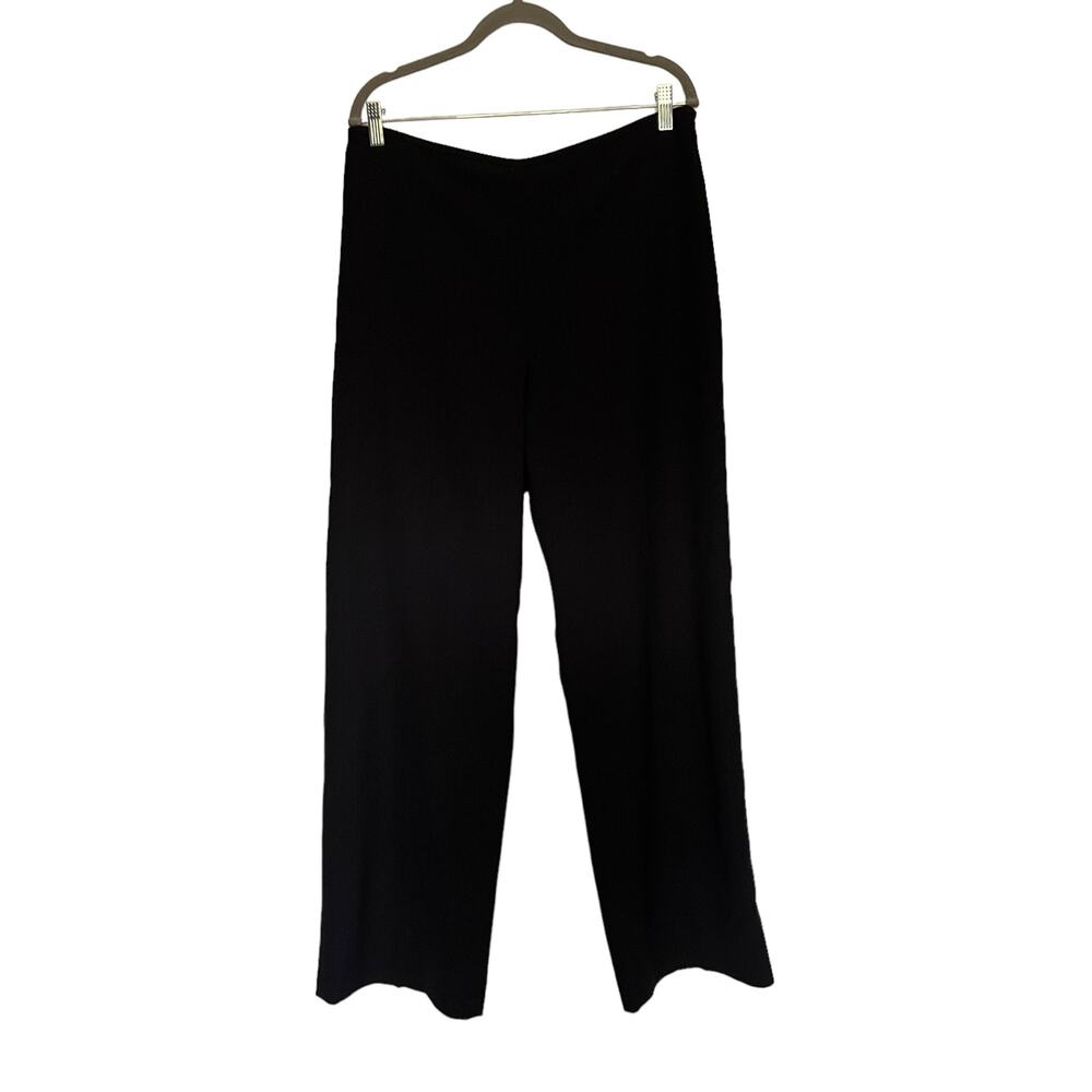 Chetta B Dress Women Pants Sz 12 Formal Dressy Wide Leg Trousers Cocktail Black